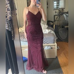 Adrianna Papell Platinum Collection Style #40148 in color Mahogany Size 8